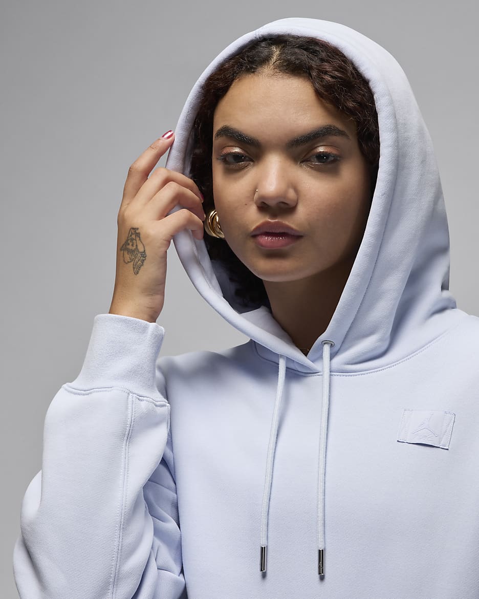 Jordan Flight Fleece Women s Satin Lined Pullover Hoodie. Nike